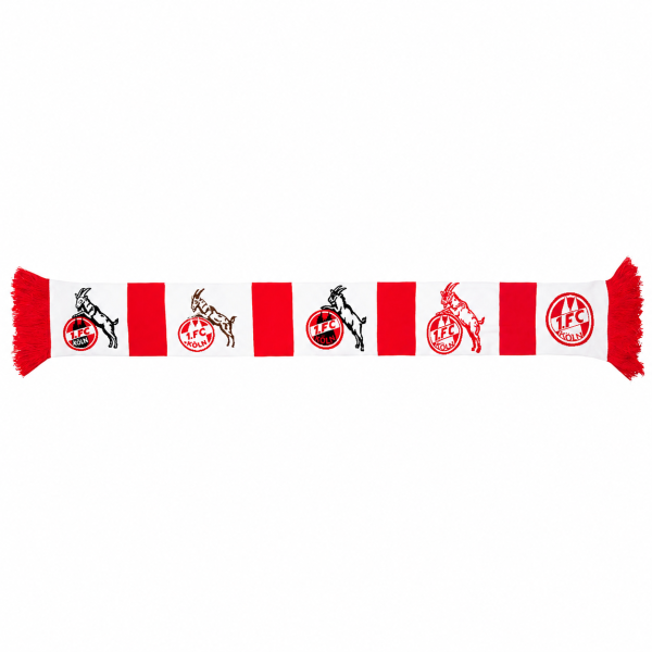 1. FC Köln Premiumschal "Logos" 97 % Polyacryl 3 % Elasthan